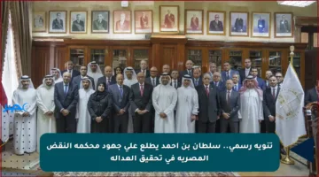 تنويه رسمي.. سلطان بن أحمد يطلع على جهود محكمة النقض المصرية في تحقيق العدالة